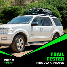Rhino USA lifestyle shot on SUV increasing cargo capacity