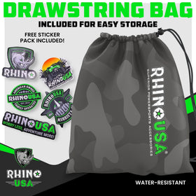 Rhino USA lifestyle image tying down kayaks on a trailer for secure weekend trips