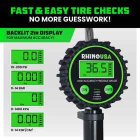 Rhino USA locking chuck detail securing a valve stem for leak-free use