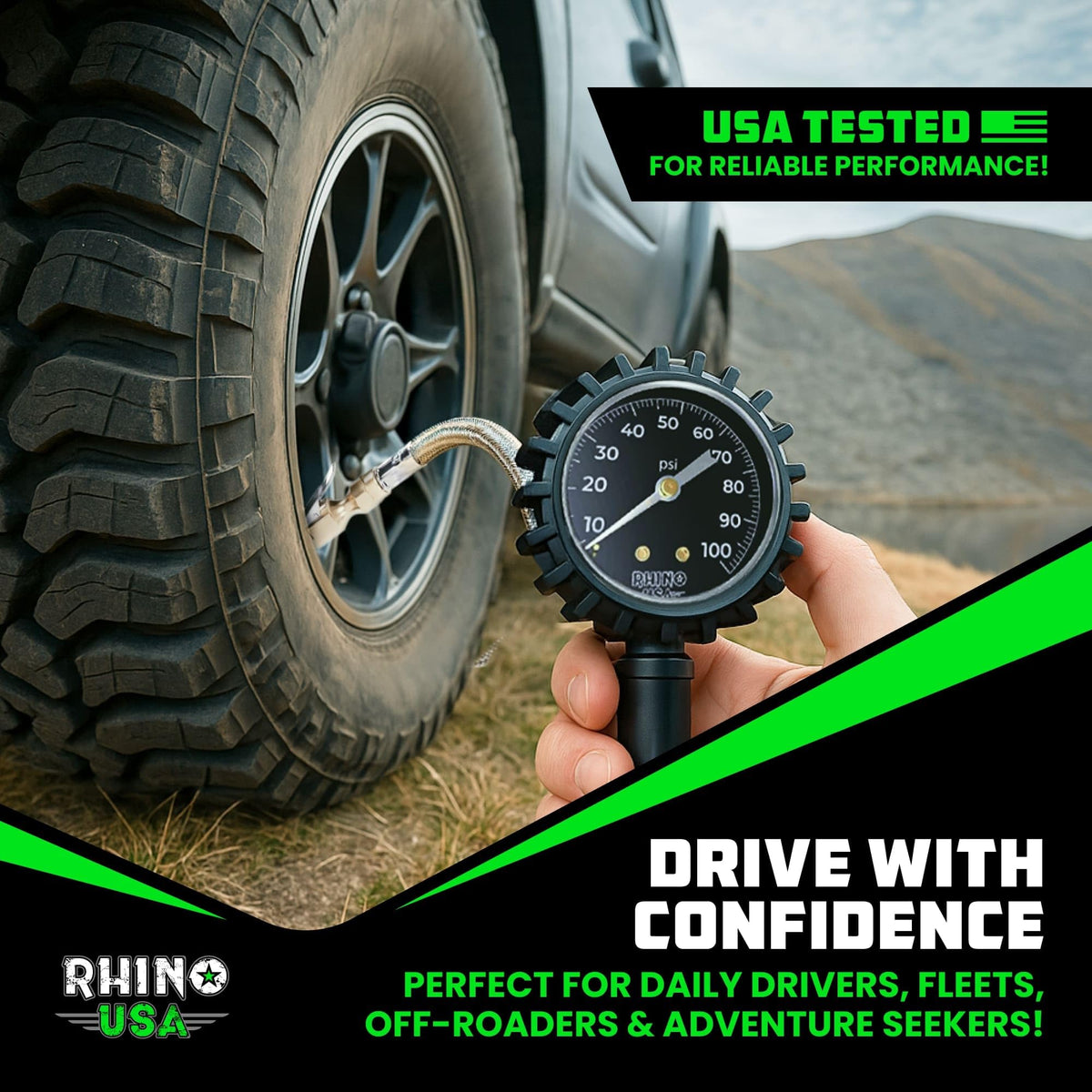 Rhino USA boxed packaging and label showing brand support and warranty
