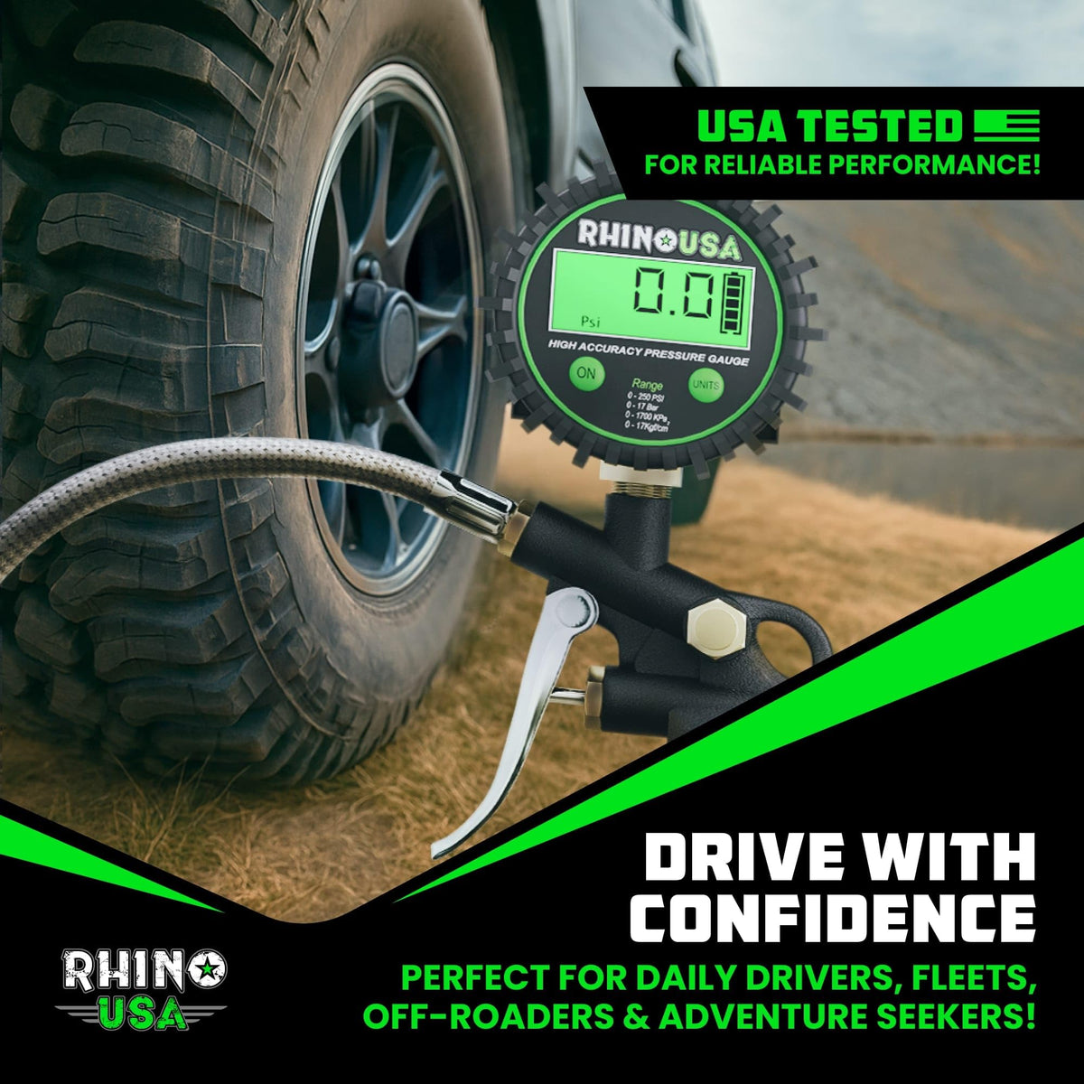 Rhino USA packaging and warranty card highlighting lifetime replacement reassurance