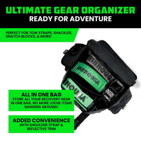 Rhino USA exterior pockets filled with shackles and gloves for organized on-trail readiness