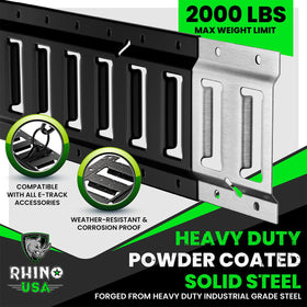 Rhino USA close-up of rail texture and slot detail for secure anchor engagement