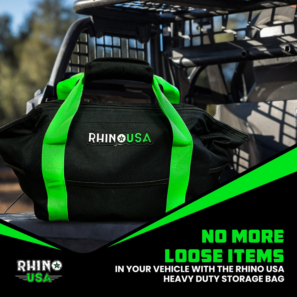 Rhino USA side daisy chain and lash points for attaching extra gear and modular setups