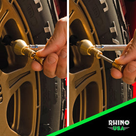 Rhino USA size comparison in hand showing compact heavy-duty feel and trail-ready portability