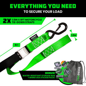 Rhino USA strap length shown with hand for scale and ease of handling