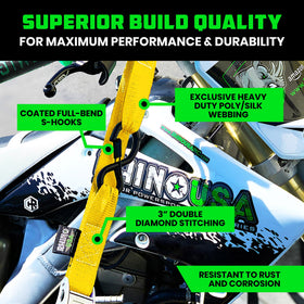 Rhino USA soft loop close-up protecting handlebars and preventing scratches during tie-down