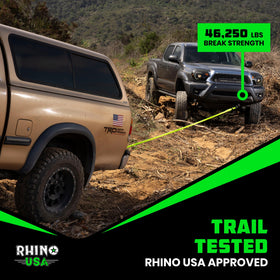 Rhino USA soft shackles coiled in a pouch for organized storage and transport