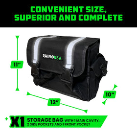 Rhino USA padded handles and heavy webbing strap for comfortable carrying and secure mounts