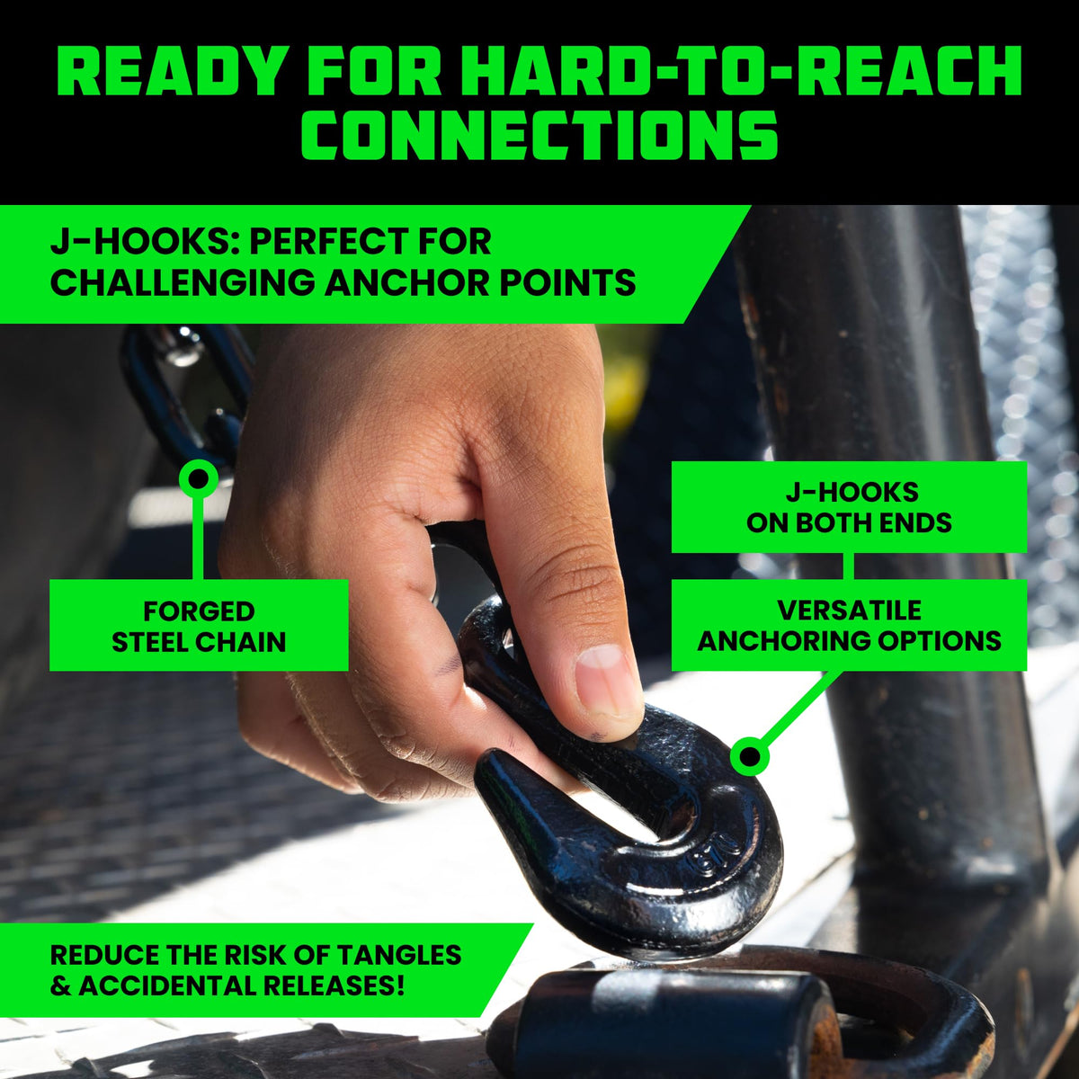 Rhino USA T-handle ratchet detail for easier tensioning and secure hold