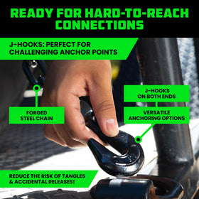 Rhino USA T-handle ratchet detail for easier tensioning and secure hold