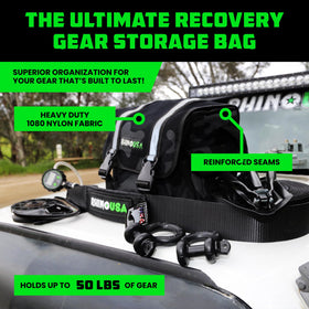 Rhino USA top-open view filled with straps and shackles showing easy access and neat storage