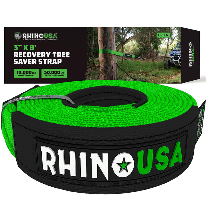 Rhino USA tree saver front view showing strap and durable design benefits