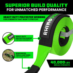 Rhino USA reinforced loop end detail showing durable attachment strength