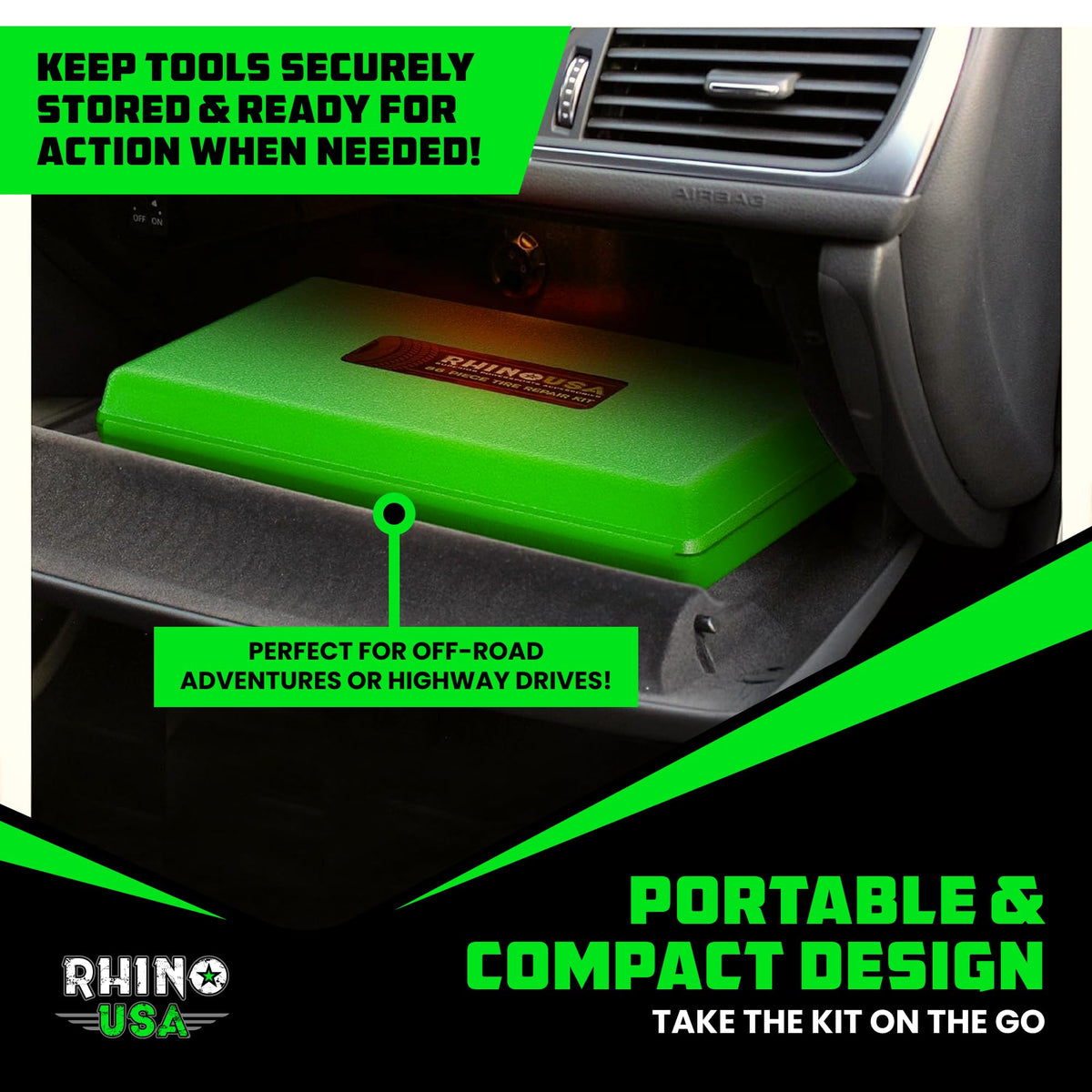 Rhino USA valve stems, cores and pressure gauge showing easy valve maintenance