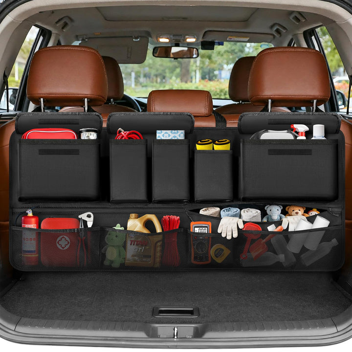 Rhino Valley front view showing full organizer and pocket arrangement for easy access