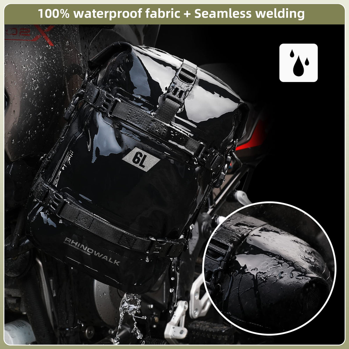 Rhinowalk reinforced bottom panel highlighting abrasion resistance