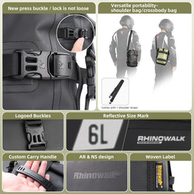 Rhinowalk cam buckle detail demonstrating secure strap tension