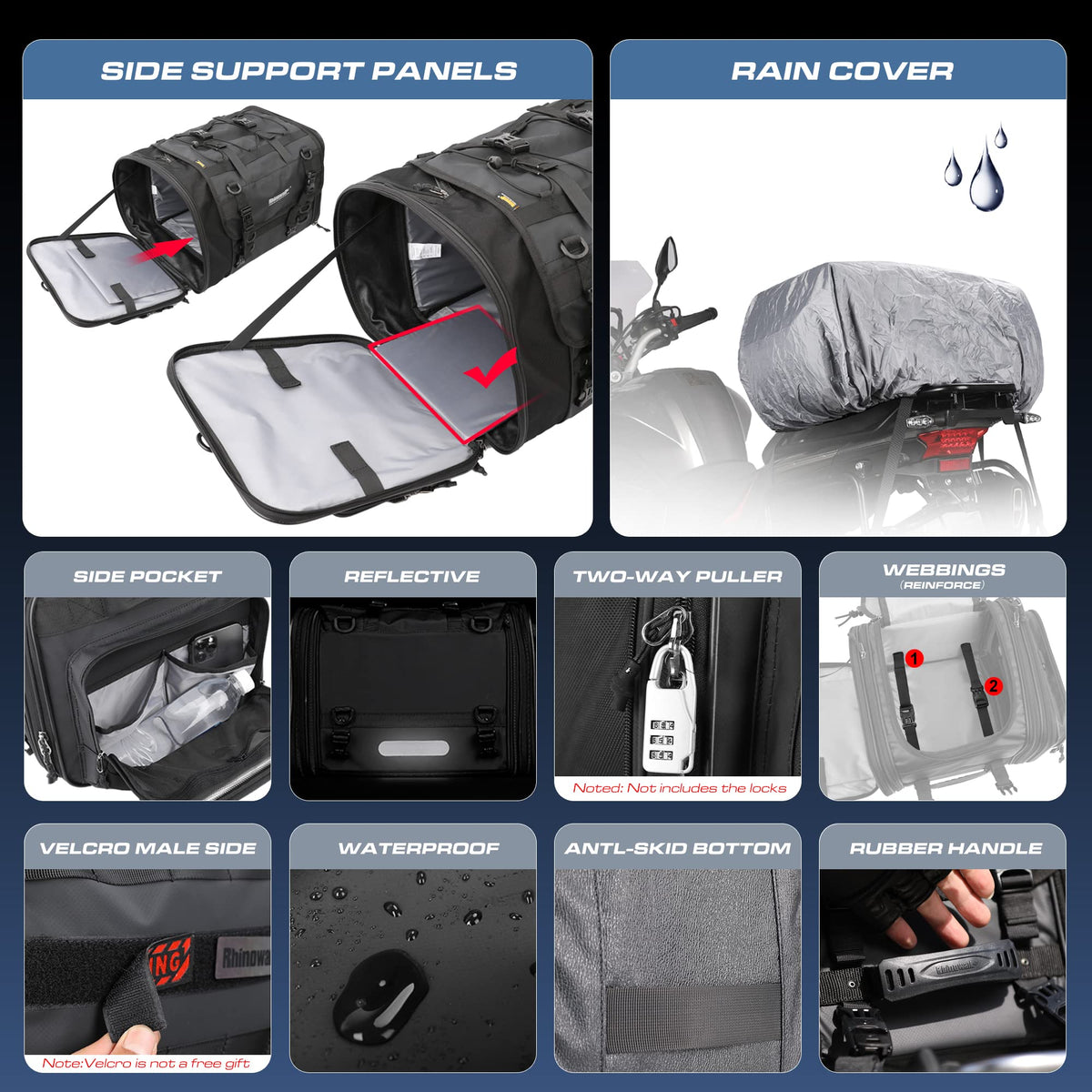 Rhinowalk folded flat for storage showing portability and space-saving benefit