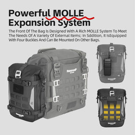 Rhinowalk MOLLE webbing and buckles for modular attachment and versatility