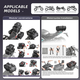 Rhinowalk mounted on motorcycle rear seat illustrating stable rack attachment