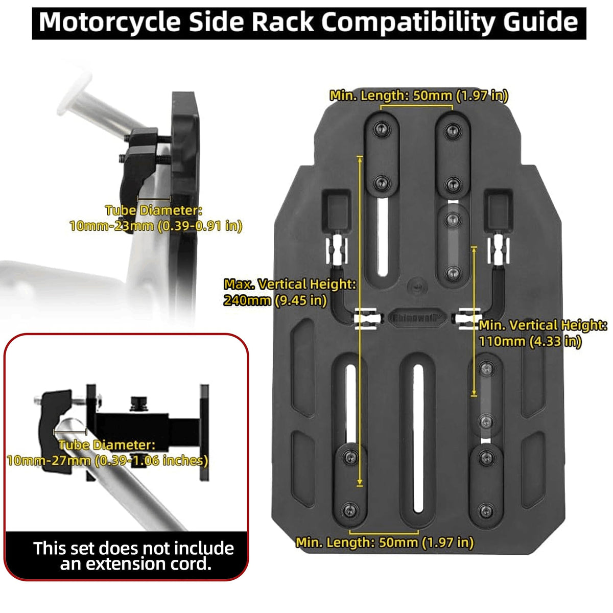 Rhinowalk MOLLE webbing and hooks detail for modular carry options