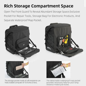 Rhinowalk interior organizer pockets showing tool and electronics organization