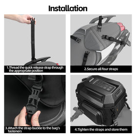 Rhinowalk straps and buckles attachment showing 360-degree buckles for secure mounting