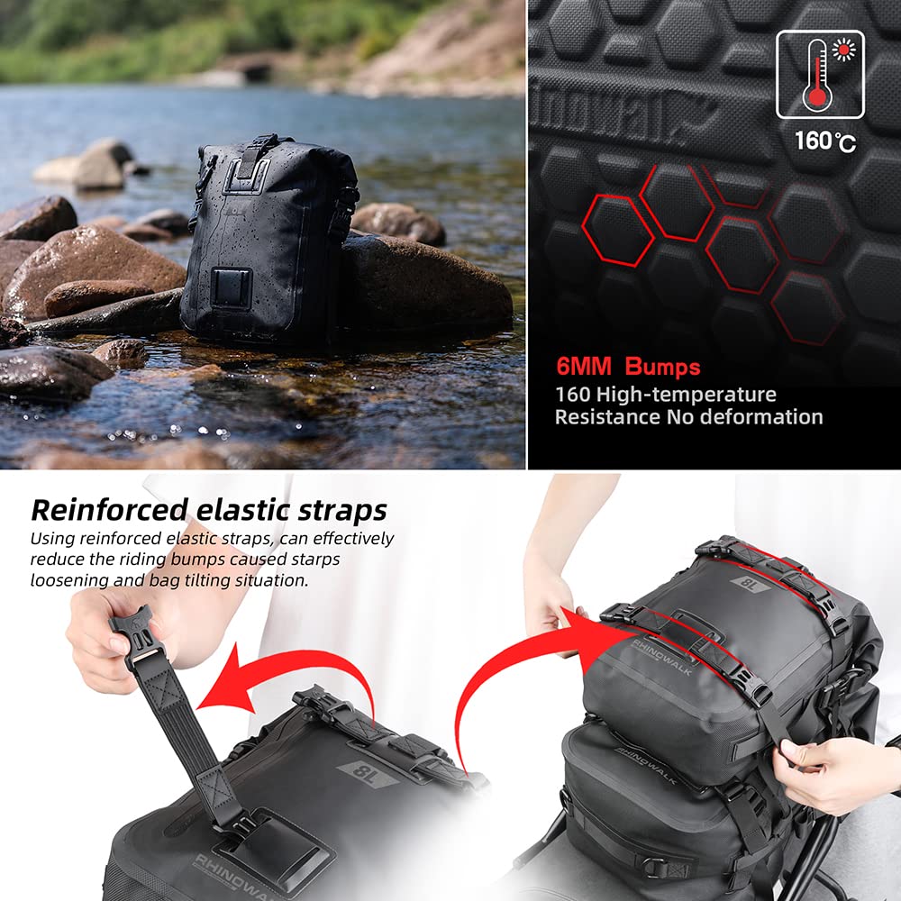 Rhinowalk tail bag base showing waterproof layer for easy cleaning