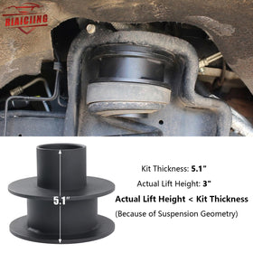 RiAiCiING detail of shock mount extender demonstrating OEM shock reuse benefit