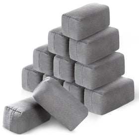 Riakrum front pack display showing twelve gray suede applicator pads and benefits