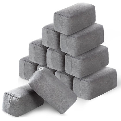 Riakrum front pack display showing twelve gray suede applicator pads and benefits