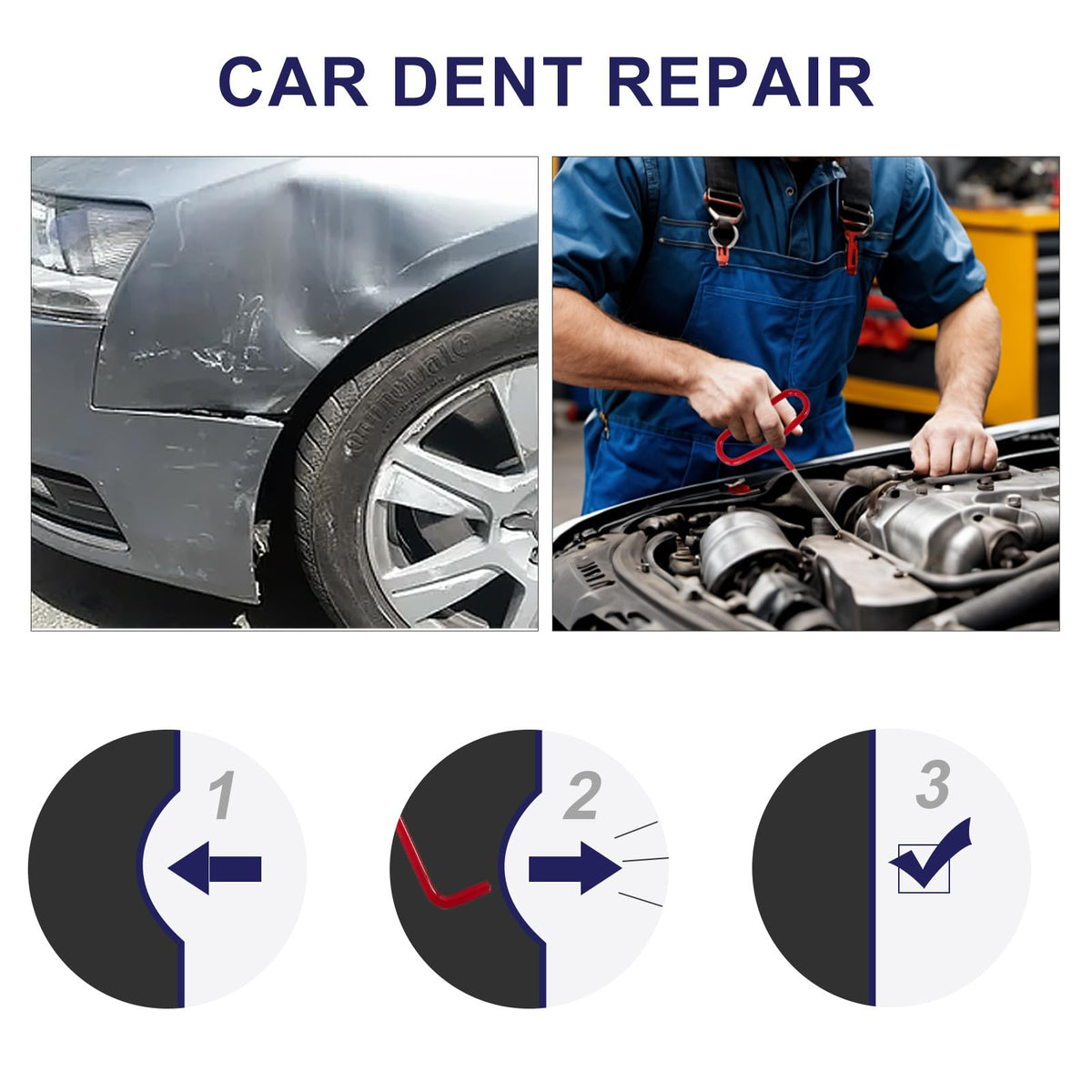 ricenp using a pin puller on a car door panel, preventing trim damage and saving time