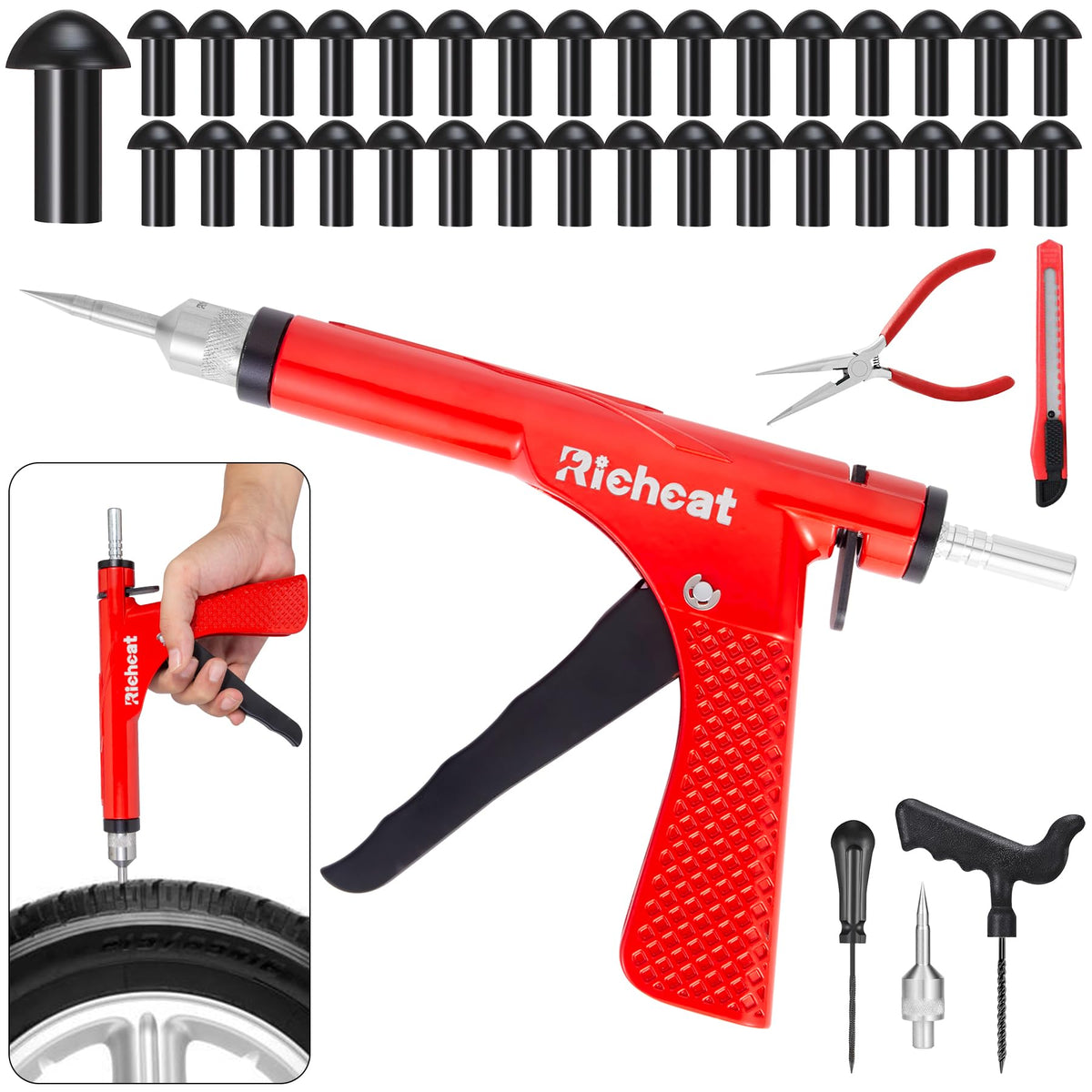 Richcat front packaging showing kit contents and portability benefit