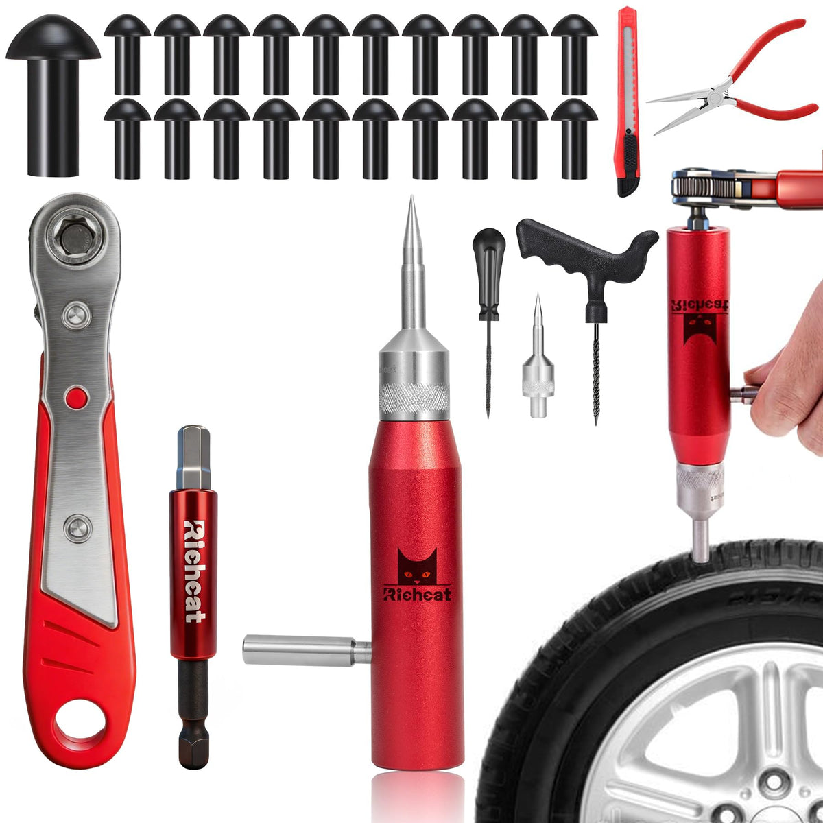 Richcat front packaging showing compact kit and brand for easy identification