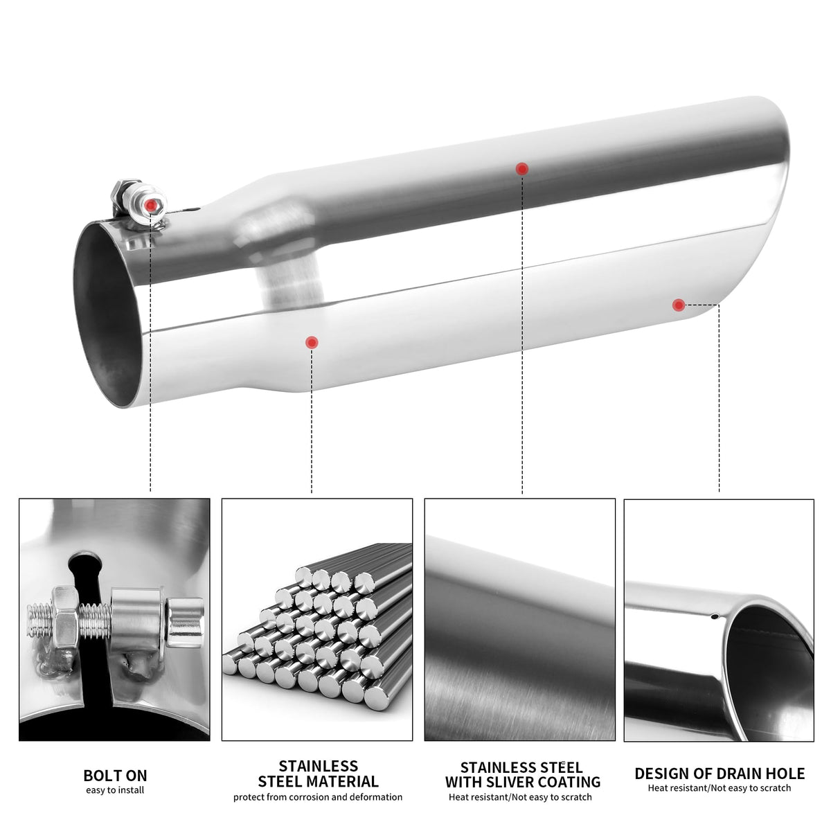 Richeer polished surface reflecting light for a premium appearance