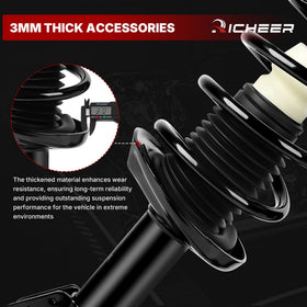 Richeer strut installed on vehicle front demonstrating restored ride control and handling