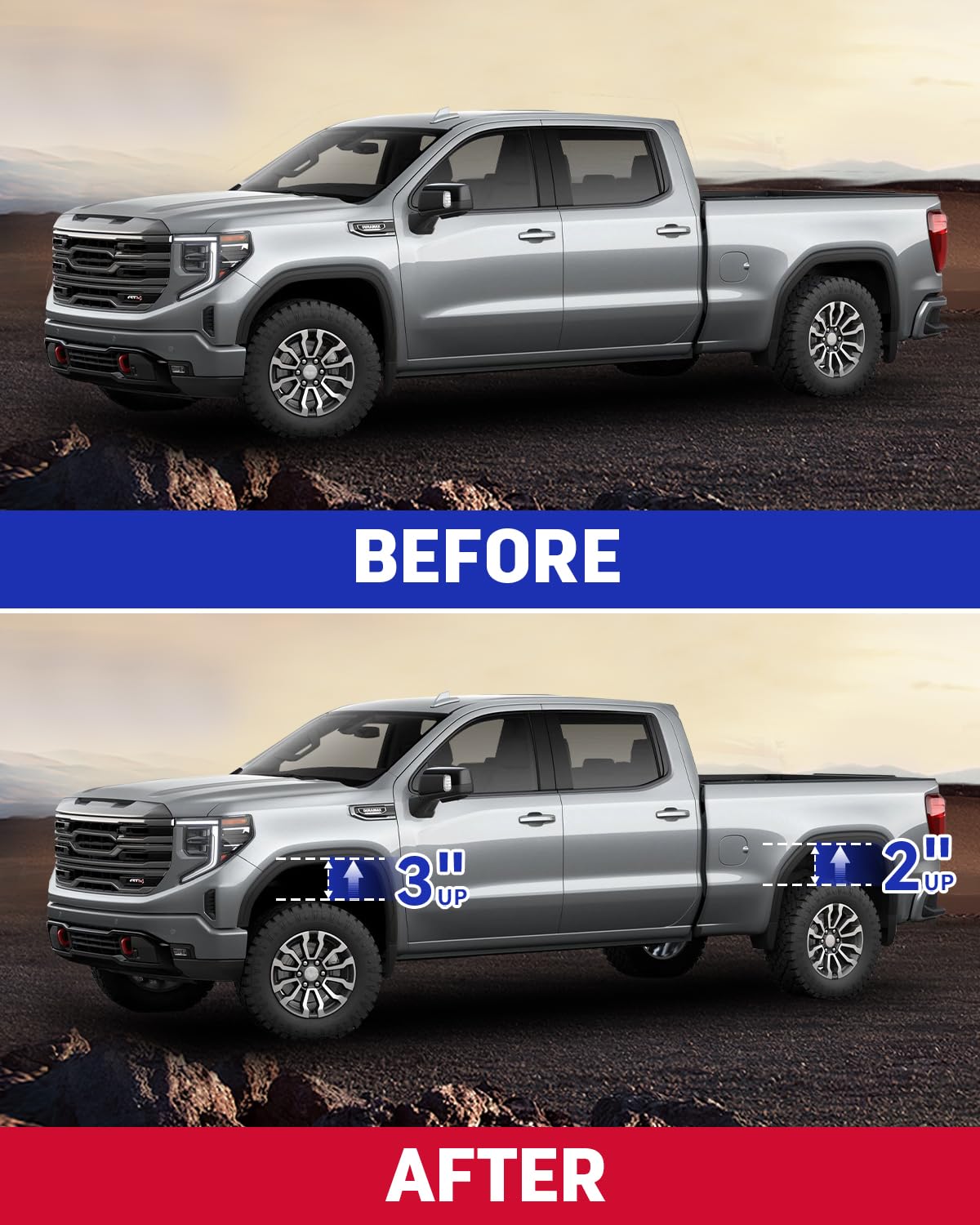 Richeer-equipped truck in off-road setting highlighting capability and rugged style
