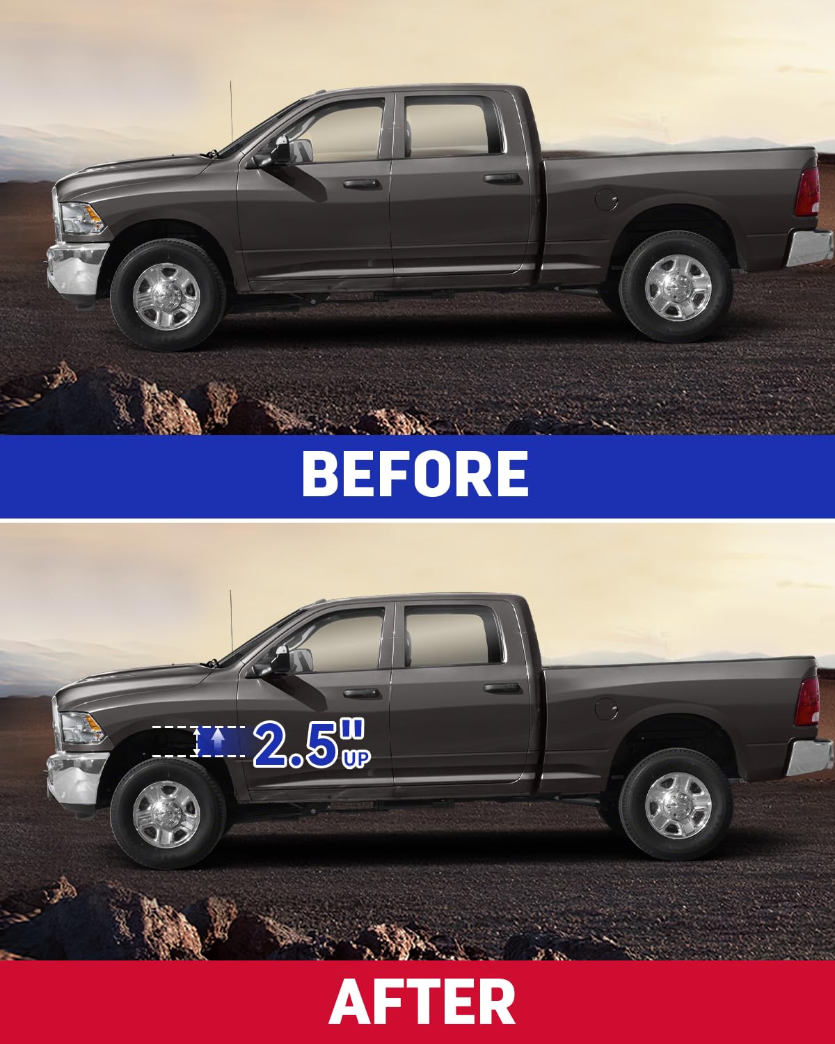Richeer lifestyle offroad truck setting showing aggressive look and capability benefit