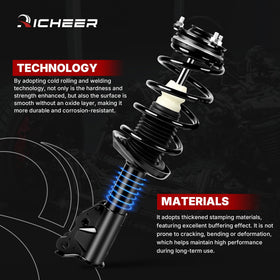 Richeer strut spring closeup highlighting chromium silicon alloy spring for improved stiffness