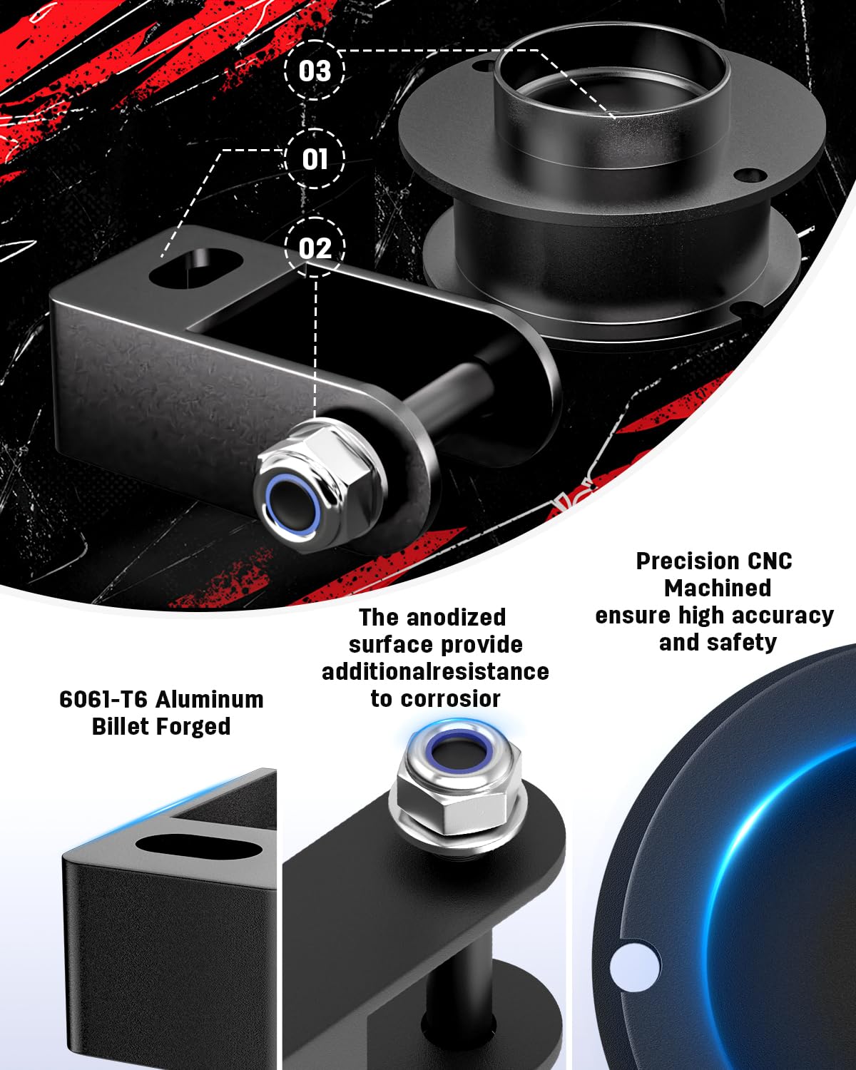 Richeer stud and thread detail highlighting pre-installed heat-treated studs benefit