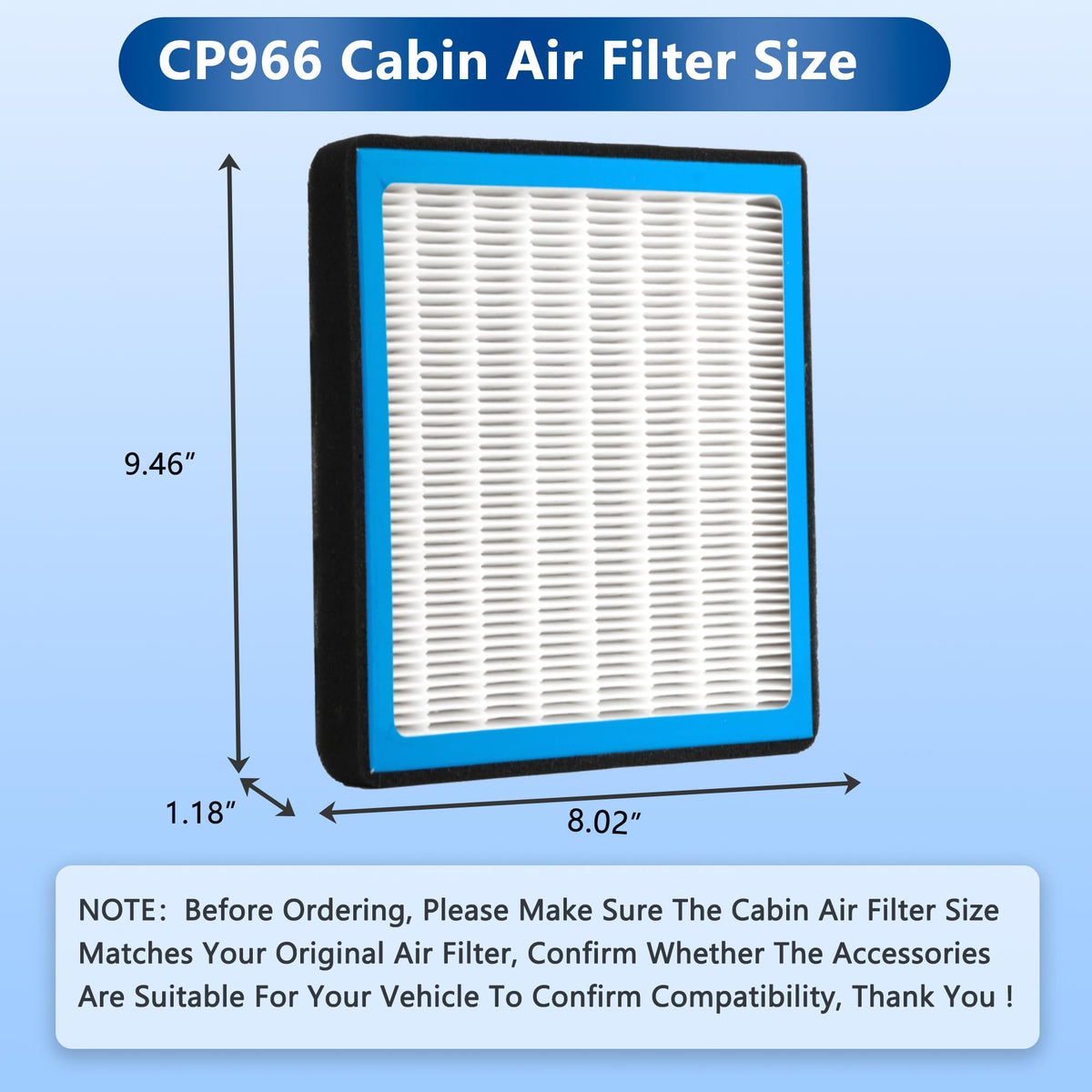 RICHWEI CP966 in truck interior illustrating fresher cabin air