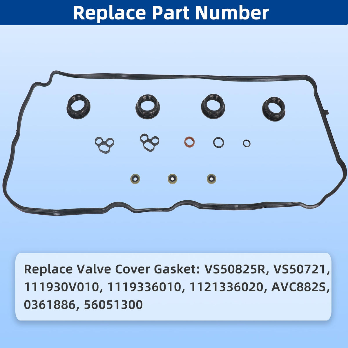 RICHWEI gasket set fitted to valve cover illustrating correct installation and leak prevention