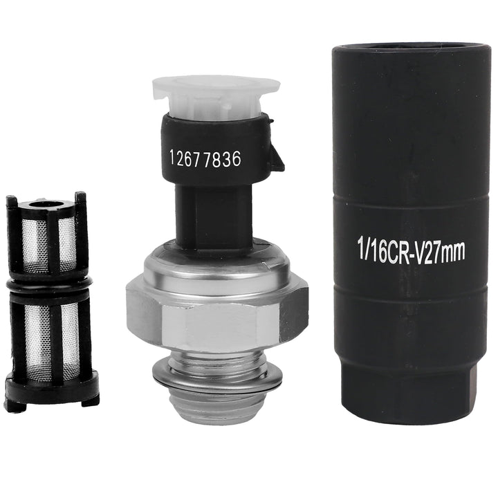 RICHWEI oil pressure sensor front view showing connector and body, ensures accurate readings