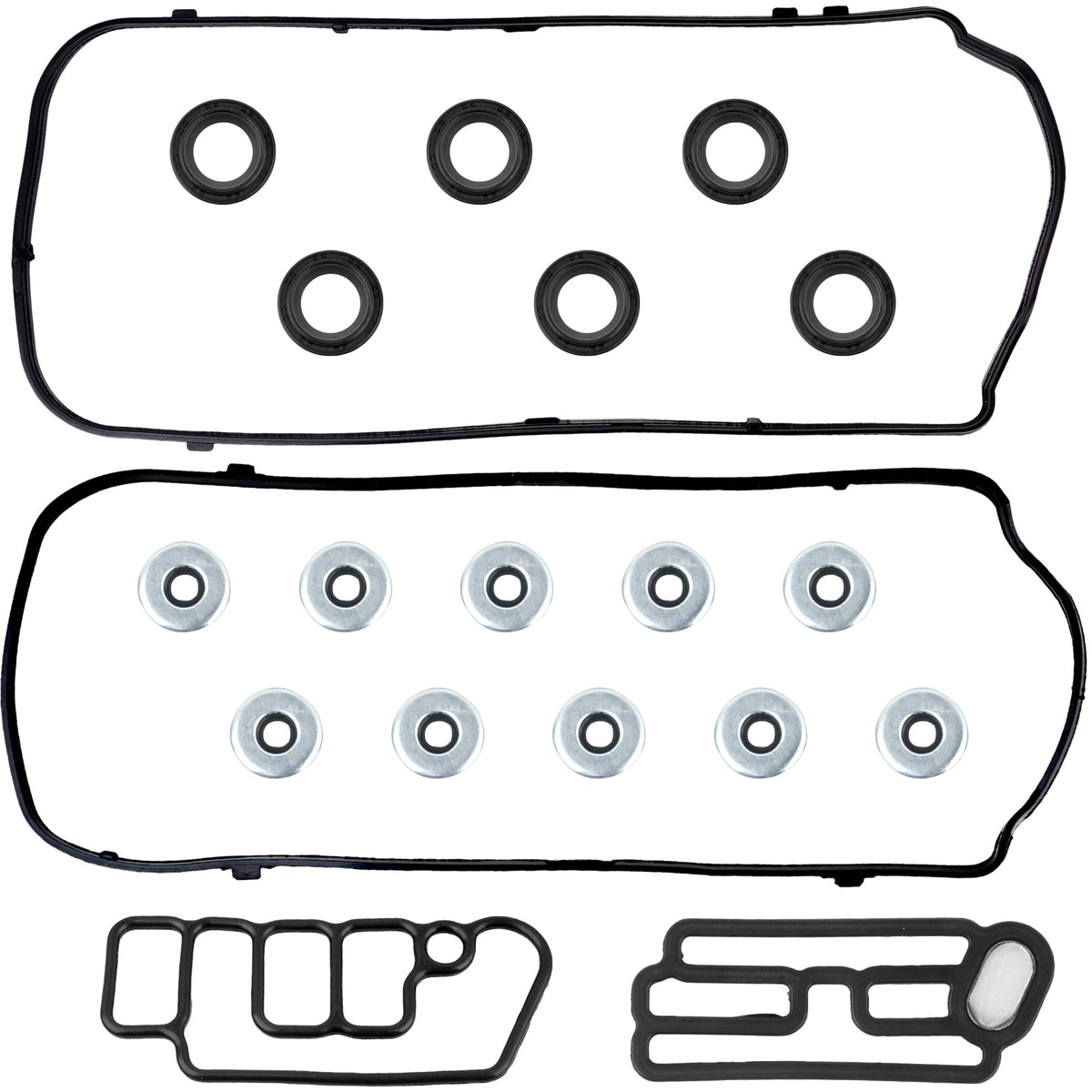 RICHWEI valve cover gasket kit front view showing full contents and fitment benefit