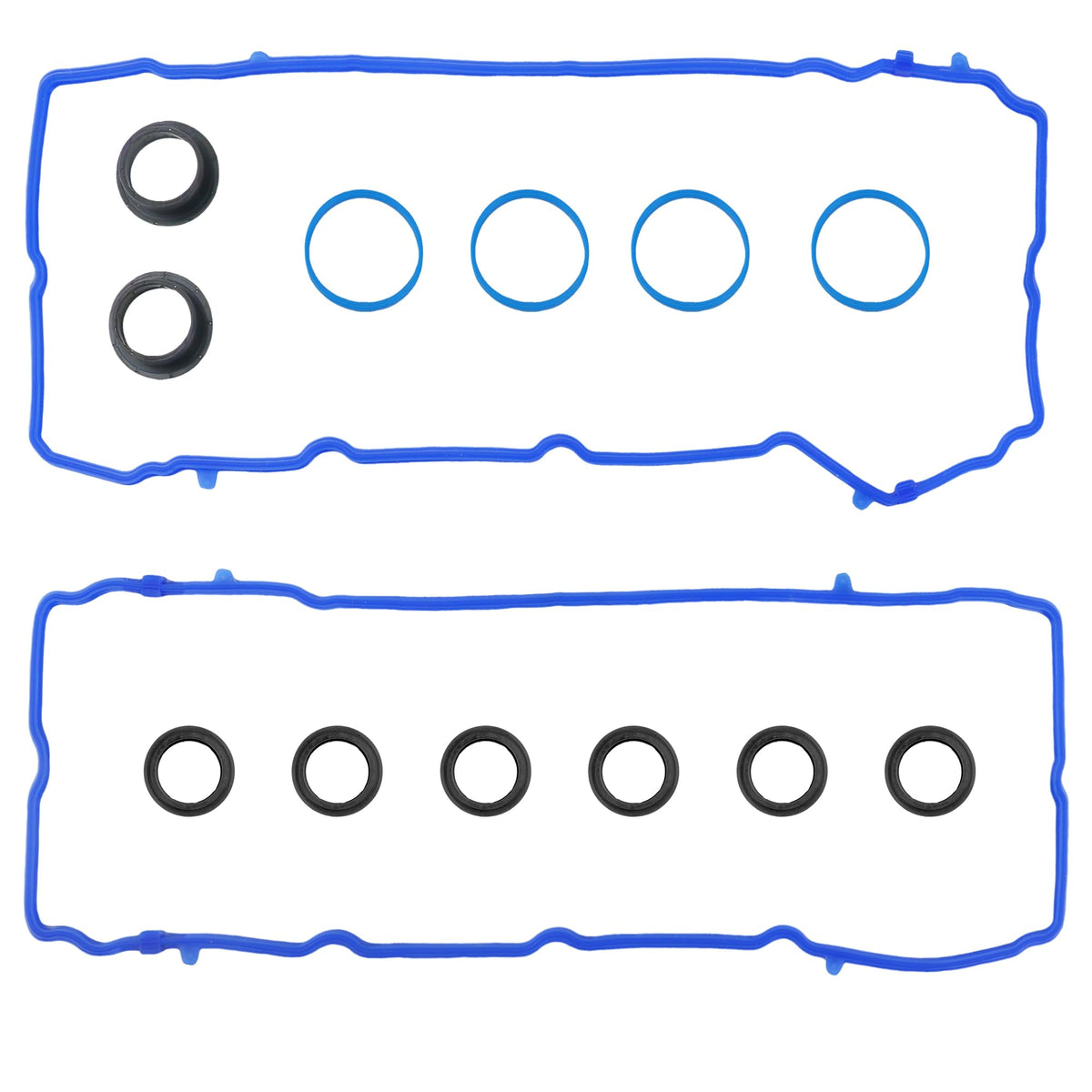 RICHWEI valve cover gasket set front packaging showing full kit and part number, clear fitment benefit