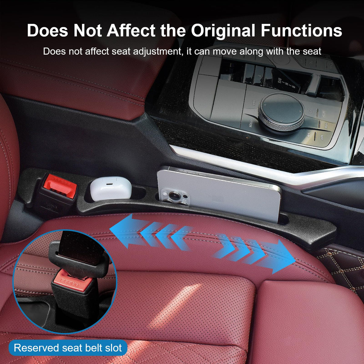 Ricozoda seat belt hole visible showing uninterrupted belt use
