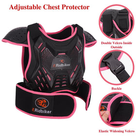 RIDBIKER back view highlighting spine protector for added support