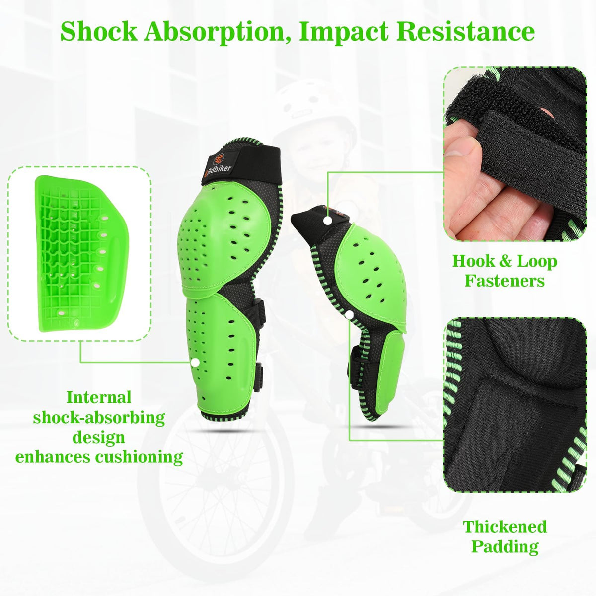RIDBIKER full set flat lay displaying chest, knees, and elbows for convenience