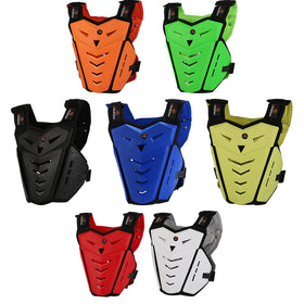 RIDBIKER rider wearing vest on trail showing real-world protection